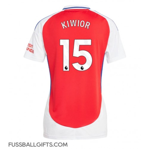 Arsenal Jakub Kiwior #15 Fußballbekleidung Heimtrikot Damen 2024-25 Kurzarm